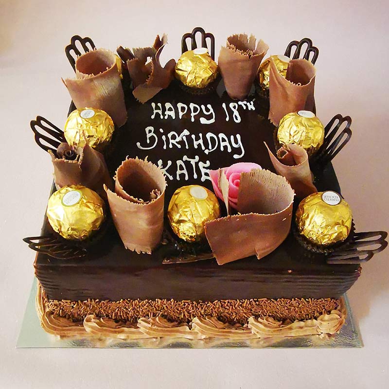 Deliver tempting chocolate photo cake in square shape to Pune Today, Free  Shipping - PuneOnlineFlorists