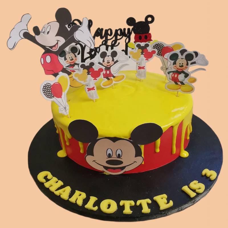 Mickey Mouse Theme Fresh Cream Cake – Medcakes
