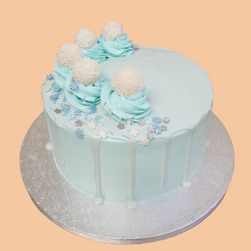 Blue Babby Shower Theme Fresh Cream Cake | Medcakes