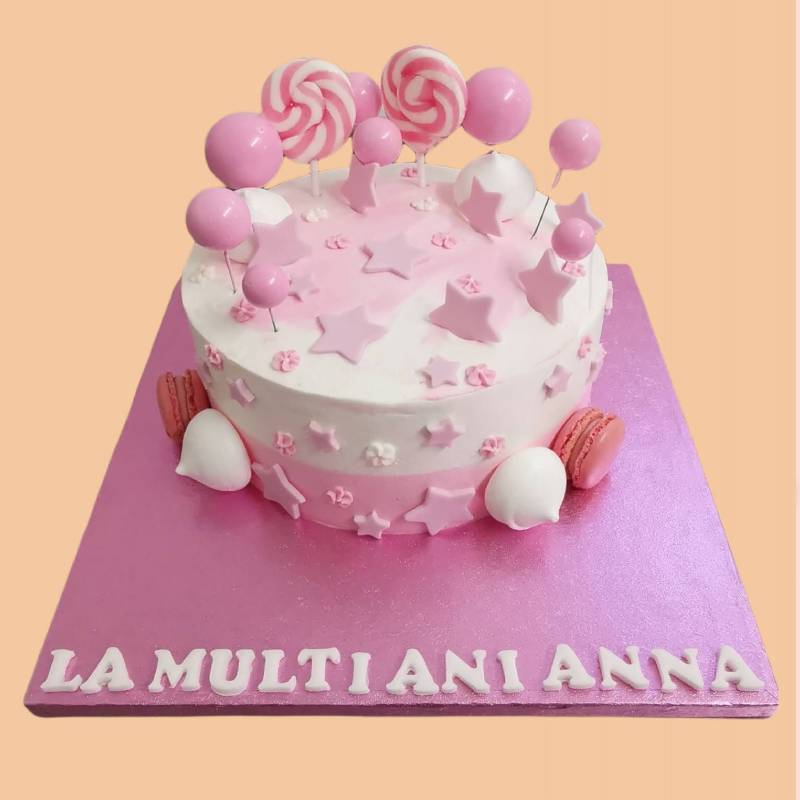 Pink Theme Cake for Mom | Cake For Mother
